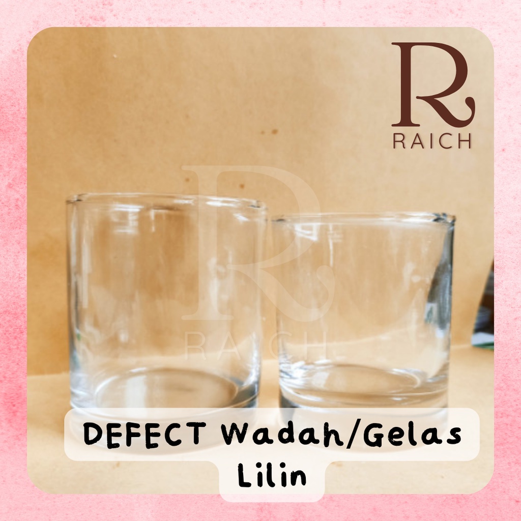 DEFECT CACAT  Wadah Gelas Lilin / Candle Clear Jar Large &amp; Medium