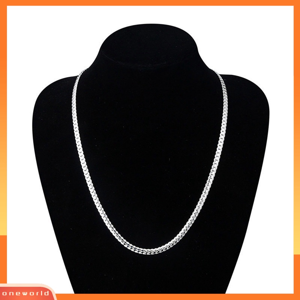 [ONE] Kalung Pasangan Perhiasan Hip Hop Datar Kalung Penampilan Fashion Sederhana Untuk Pesta