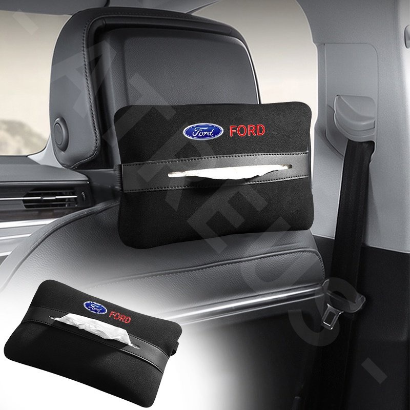 Ford Car Tissue Storage Bag Car Seat Armrest Box Kotak Handuk Kertas Untuk Ford Fiesta Ranger Ecosport Focus Everest Mustang Escape