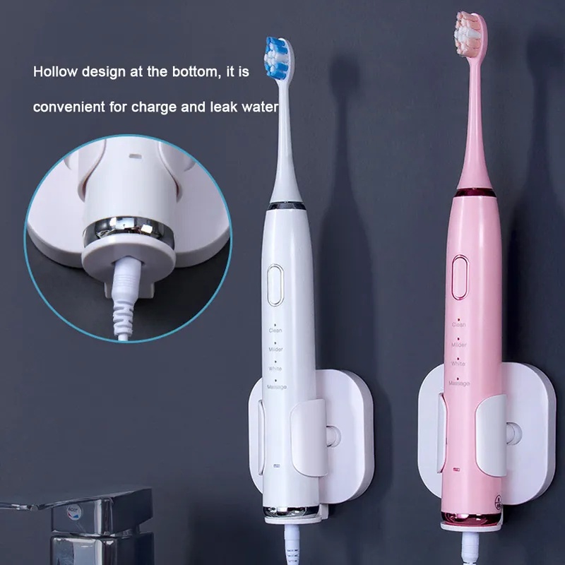 Tempat Sikat Gigi Elektrik Tempel Dinding/Tempat Sikat Gigi Induksi Gravitasi Teleskopik Serbaguna/Drain Toothbrush Stand Rack/Tempat Penyimpanan Universal Adjustable