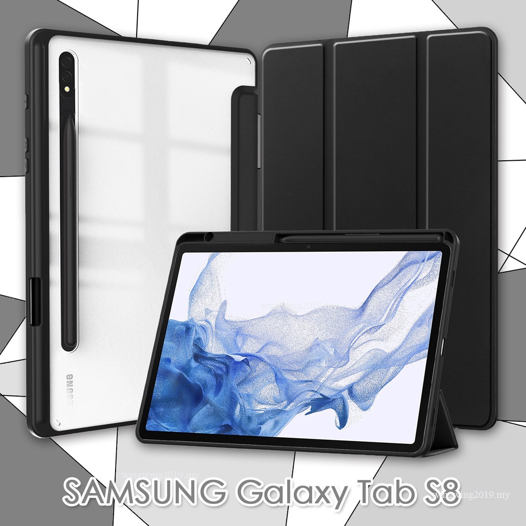 Hybrid Slim Case Untuk Samsung Galaxy Tab S8/Tab S7 11inch Shockproof Cover Auto Wake/Sleep