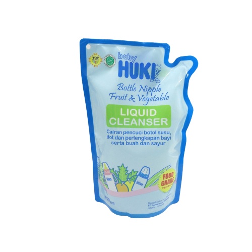 Baby HUKI Cairan Pembersih Botol Susu Bayi Liquid Cleanser Refill 450 ml / Cairan Pencuci Botol Bayi Perlengkapan Bayi Buah Sayur Probaby Pigeon