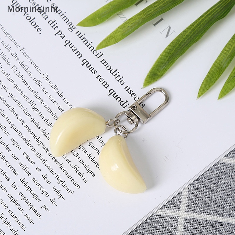 Mornin1:1 Garlic Keychain Gantungan Kunci Sayur Imitasi Gantungan Kunci Kreatif Dengan Gesper Lobster Liontin Tas Unik Liontin Lucu Charm Untuk Handbag Phone Backpack id