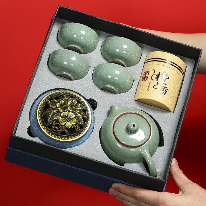 Chinese Tea Set Tempat Dupa Set Incense Burner Teko Ritual Teh China Harga Grosir Murah Kado Sangjit Souvenir Premium