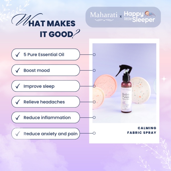 Pillow Mist Linen Spray | Lulla Series | Aromatherapy Deep Sleep Aid Bed Fabric Linen Room Mist Spray by Bobo Pules Maharati