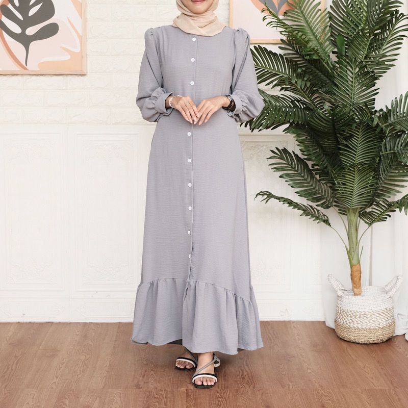 𝐏𝐆𝐌𝐓 • Almahyra Dress Crincle Airflow Rufle Premium