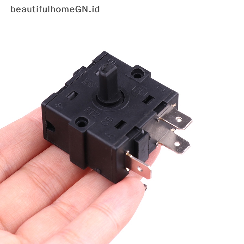 {Cantik} Selector Saklar Putar 3/5 Pin 2/4posisi AC 250V 16A Pemanas Ruangan Listrik~