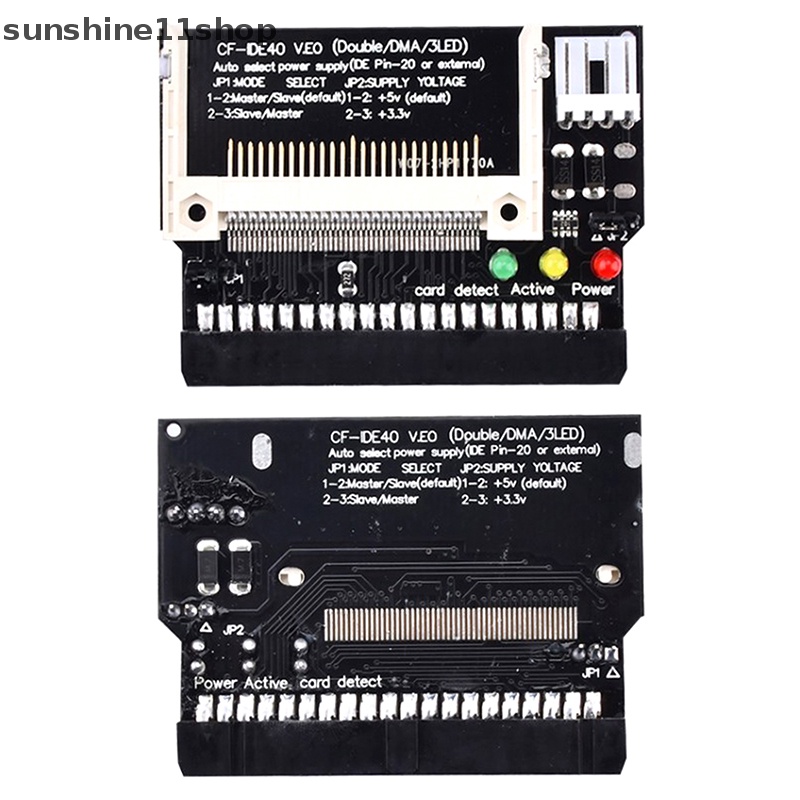 Sho Double Side CF to 40Pin IDEAdapter Power input 5V Adapter Converter Compact Flash CF to 3.5 Female 40Pin IDE Bootable Card N