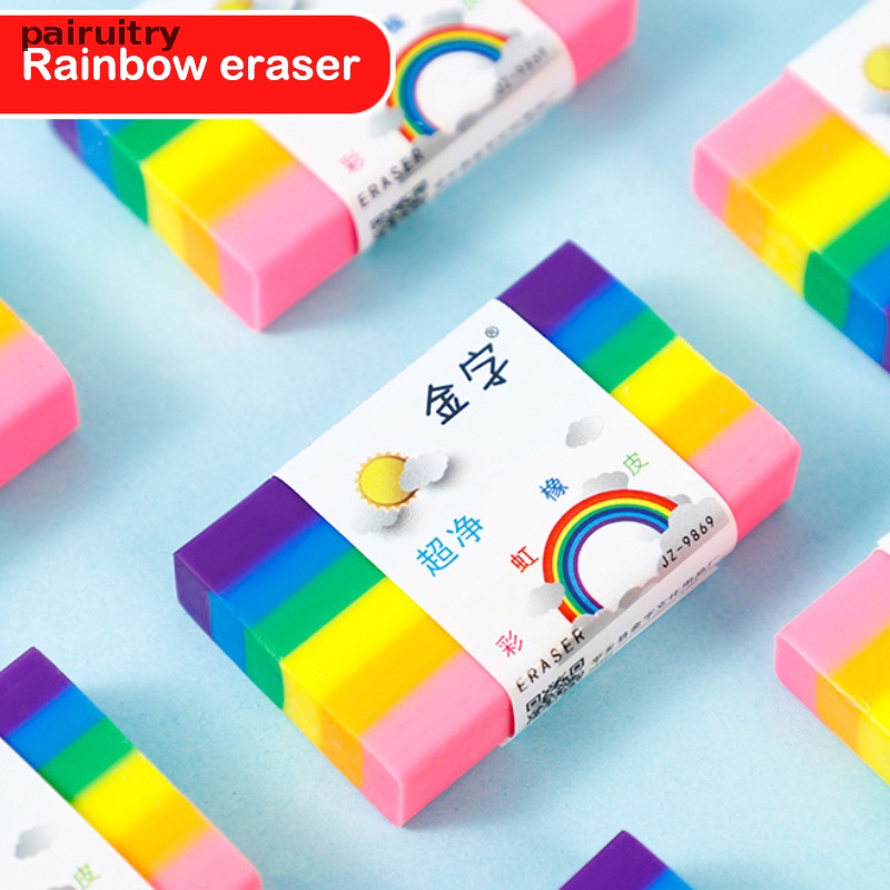 Prt Anak Less Crumb Rain Color Eraser Perlengkapan Siswa Sd Pensil Spesial Pager Eraser Kreatif Karet Lembut PRT