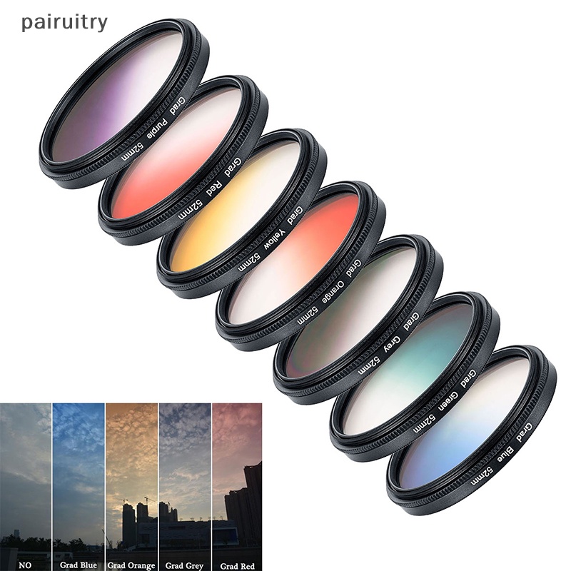 Prt 52mm Filter Kamera Adjustable Gradient Color Filter Hp Handphone Lensa Kamera Grad Filter Aksesoris Protect Lens Filter PRT