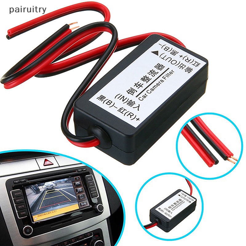 Prt 12V DC Power Relay Kapasitor Filter Rectifier Untuk Kamera Cadangan Spion Mobil Otomatis Menghilangkan Interferensi Konektor PRT