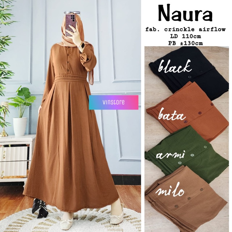 NAURA DRESS ORI VINSTORE | Crinkle Airflow