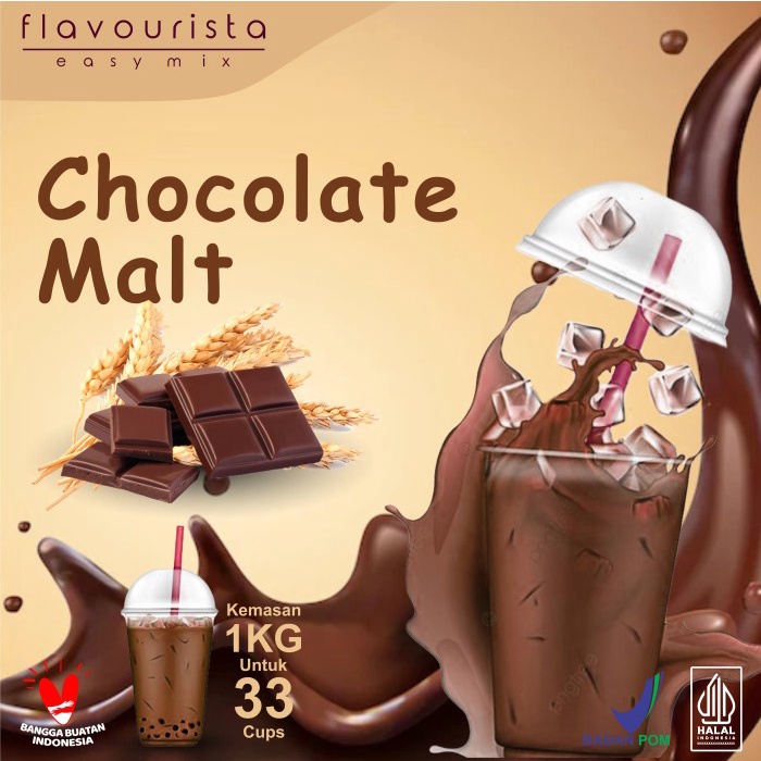 

Terjangkau~Bongkar Gudang Flavourista Easy Mix - Bubuk Minuman Rasa Coklat Malt 1000 gram