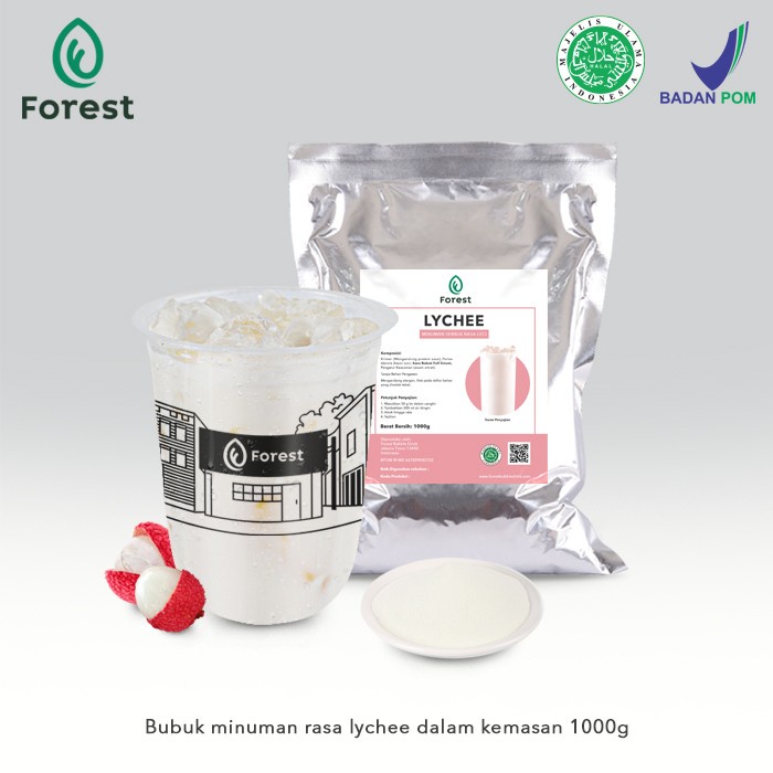 

Terjangkau~Bongkar Gudang Bubuk Minuman LYCHEE Powder - FOREST Bubble Drink - PLUSWRAPING