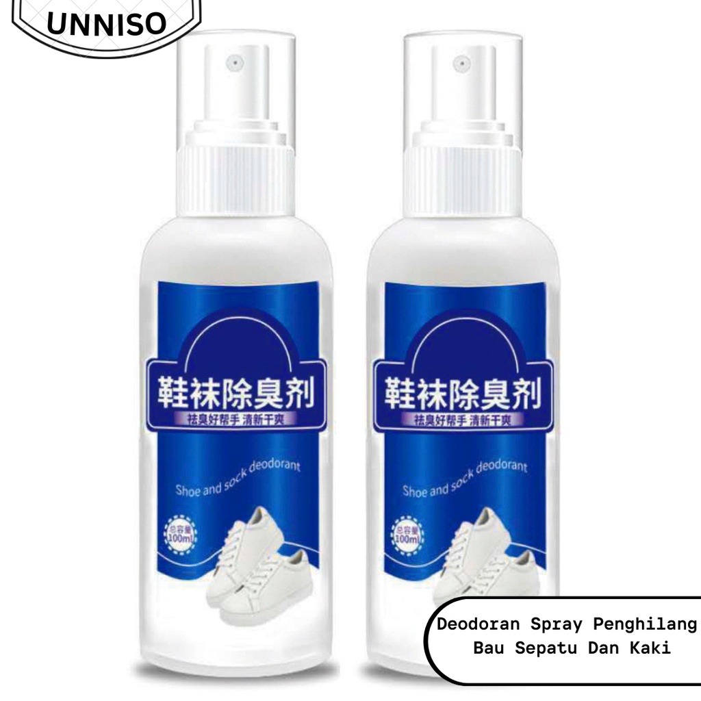 UNNISO - Deodoran Spray Penghilang  Bau Sepatu Dan Kaki