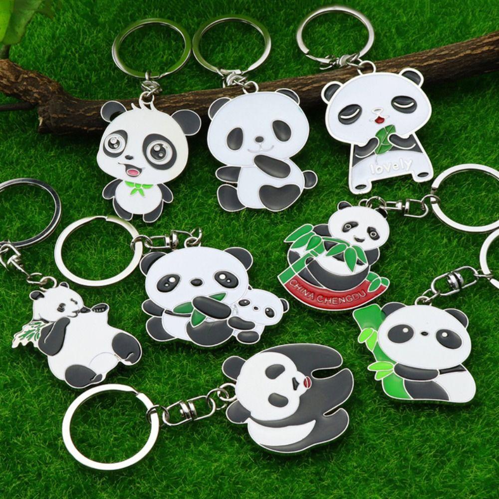 Lanfy Panda Gantungan Kunci Mobil 1 Pc Kreatif Kartun Perhiasan Hewan Ornamen Ponsel Pesona Ransel Liontin Panda Key Chain