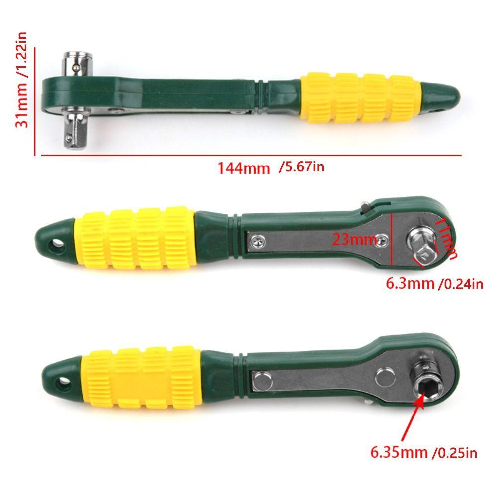 Lanfy Fast Ratchet Wrench Kunci Pas Hexagonal Mini Dual purpose Repair Tools Kepala Batch Soket Cepat