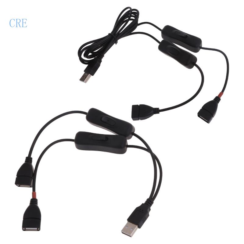 Cre Kabel Ekstensi USB Kabel Dengan Saklar on off Individu Satu Port Mendukung Transfer Data Untuk U-Disks Keyboard Tikus