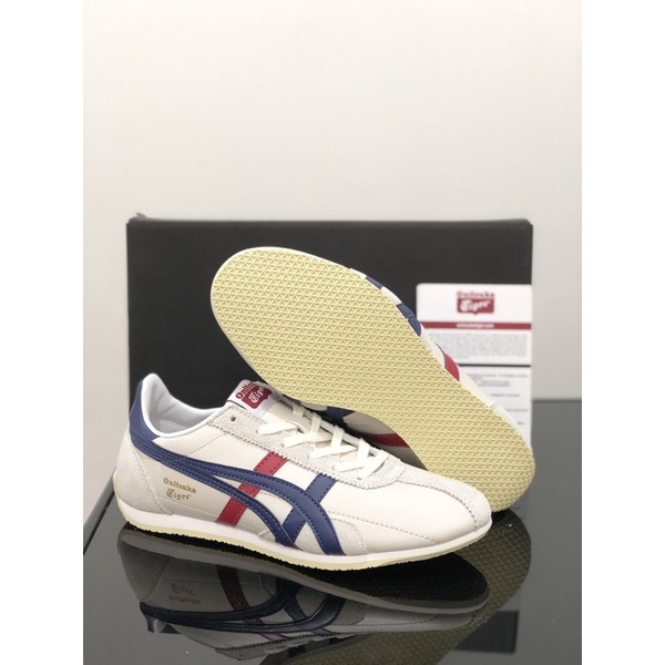 Sepatu Onitsuka Tiger Runspark Cream Blue Red Free Paperbag