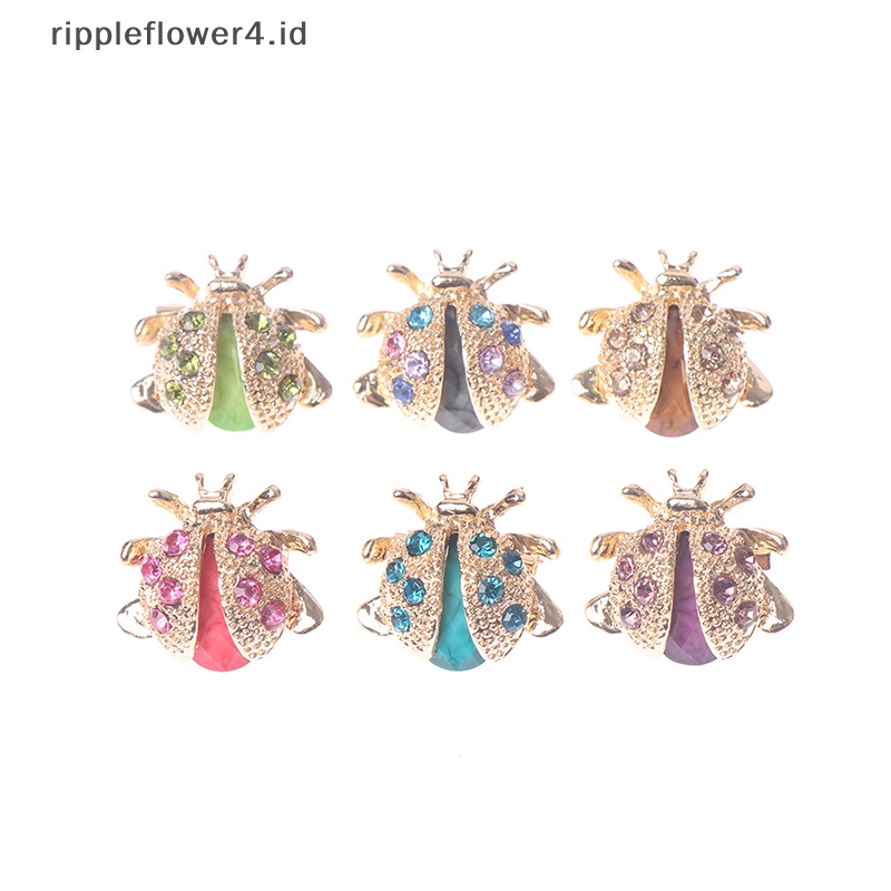 {rippleflower4.id} Fashion Lucu Serangga Bros Lencana Pin Hewan Pesta Santai Setelan Korsase Hadiah~