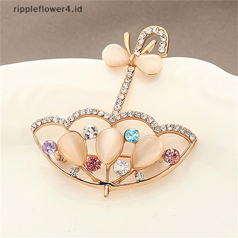 {rippleflower4.id} Bros Payung Untuk Enamel Kartun Bros Pin Aksesoris Perhiasan Fashion~