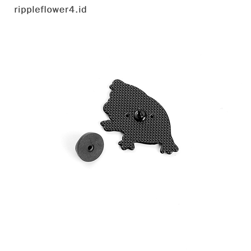 {rippleflower4.id} Mirrored Frogs Enamel Pin Custom Hewan Lucu Bros Lapel Badge Bag~