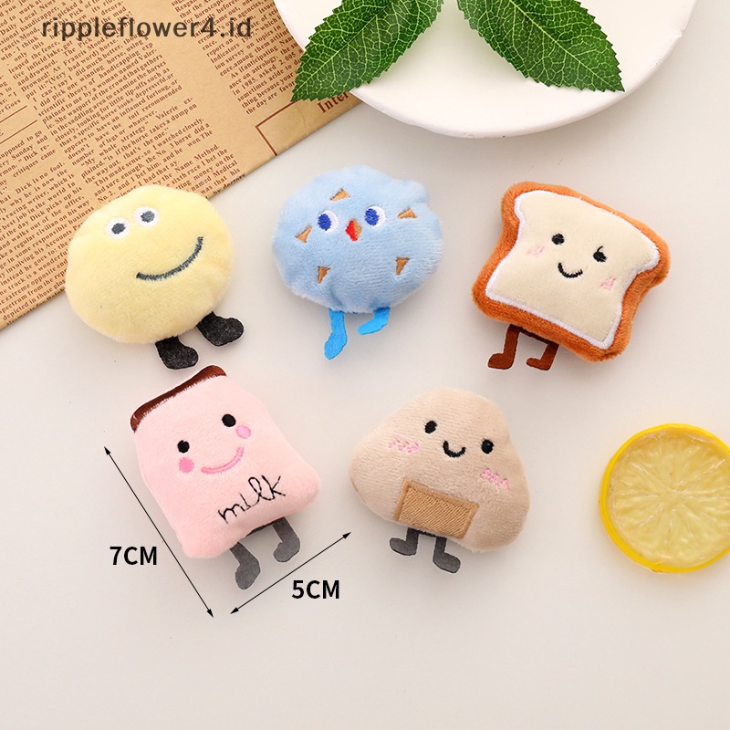 {rippleflower4.id} Mode Kreatif Roti Kecil Boneka Mewah Bros Lucu Gaya Jepang Nasi Bola Bentuk Roti Bakar Tas Gadis Liontin Aksesoris Pakaian~