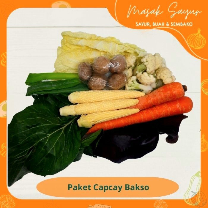 

Paket sayur siap masak Capcay Bakso