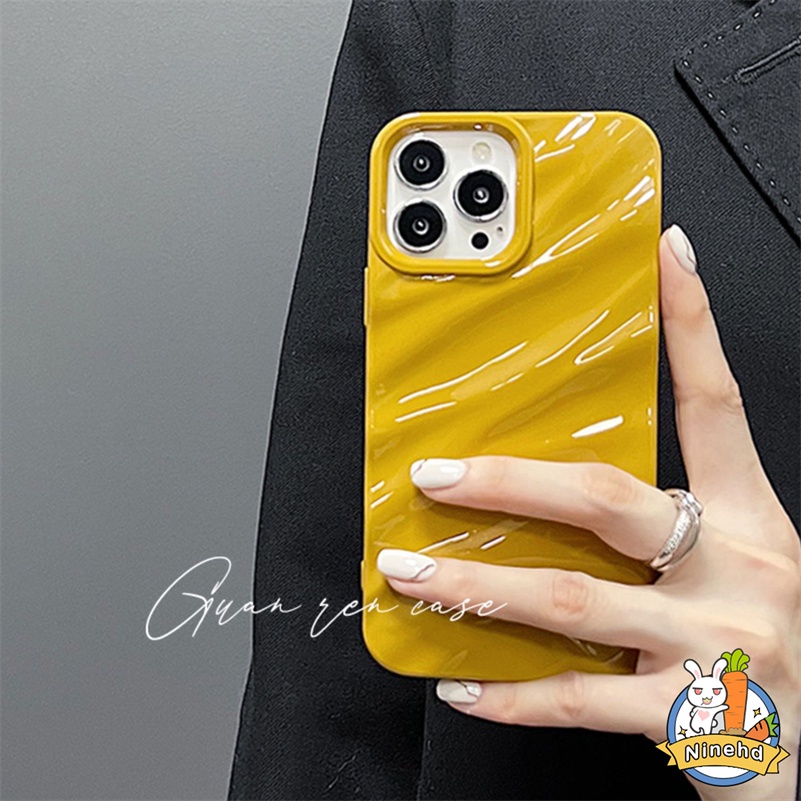 Casing iPhone Desain Riak Air 3D Simple Kompatibel Untuk Iphone14 13 12 11 Pro Max X Xr Xs Max8 7 6 6s Plus SE 2020 Case Warna Permen Macaron Anti Kotoran Anti Jatuh Cover Pelindung