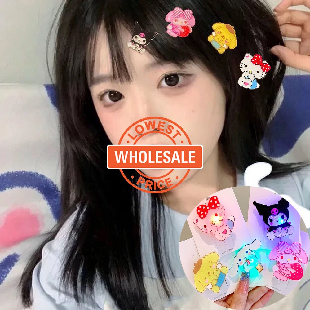 [Harga Grosir] 1pc Korean Style Ladies Side Bangs Clip Sanrio Shining Hair Clip Cute Traceless Duckbill Clip Summer Hairpin Girl Barrettes Aksesoris Rambut Alat Styling Rambut