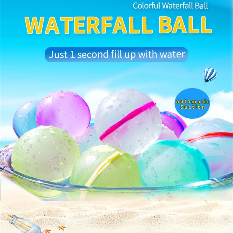 Reusable Silica Gel Water Ball/ Balon Gelembung Air Outdoor Untuk Dewasa/ Kolam Renang Pantai Mandi Splash Ball Mainan Untuk Bermain Anak Air