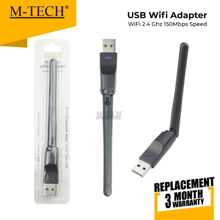 M-Tech Wireless USB Adapter WIFI + Antena 150Mbps