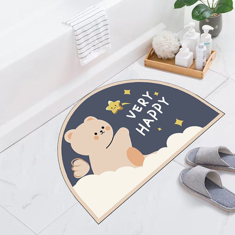 Keset Kamar Motif / Keset Lantai Anti Slip Daya Serap Tinggi Ukuran 40 x 60 Cm