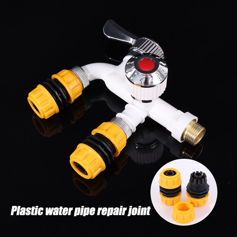 Garden Joiner Mender Extend Repair Adapter Coupler Alat Siram Sambungan Pipa Selang Ekonomis Awet Repair Connector Tools Pipe Repair Menders Hose Connector