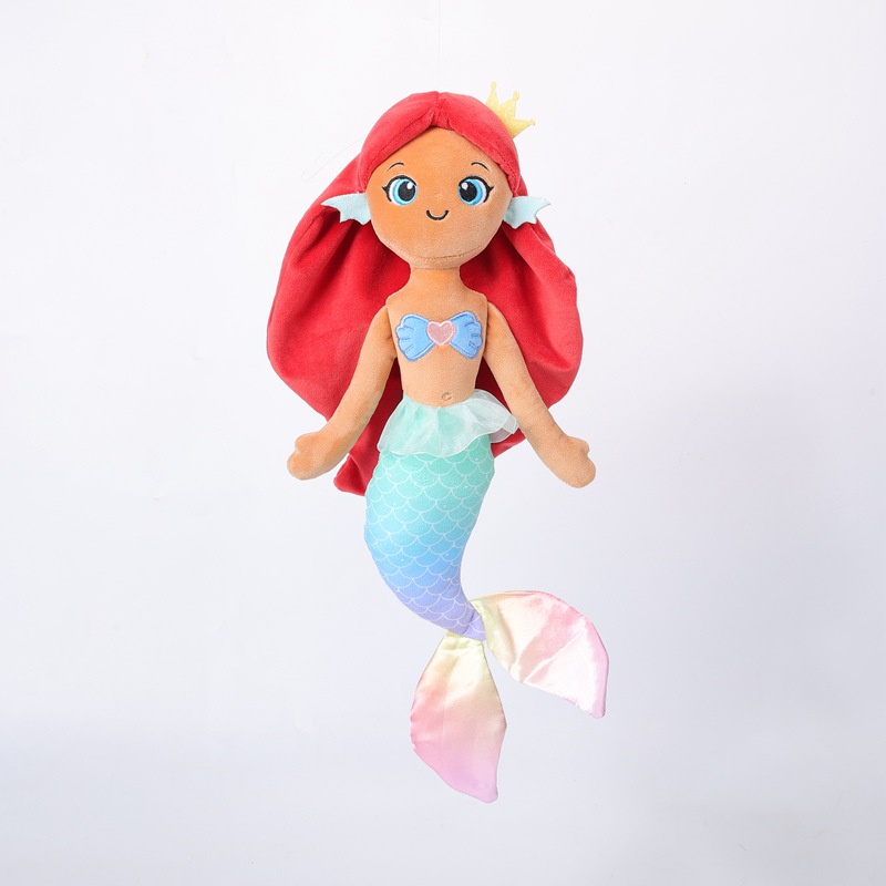 [in Stock]40cm Disney Mermaid Mainan Mewah Mermaid Warna-Warni Putri Boneka Boneka Hadiah Untuk Anak Dekorasi Rumah Mainan Untuk Anak Lempar Bantal