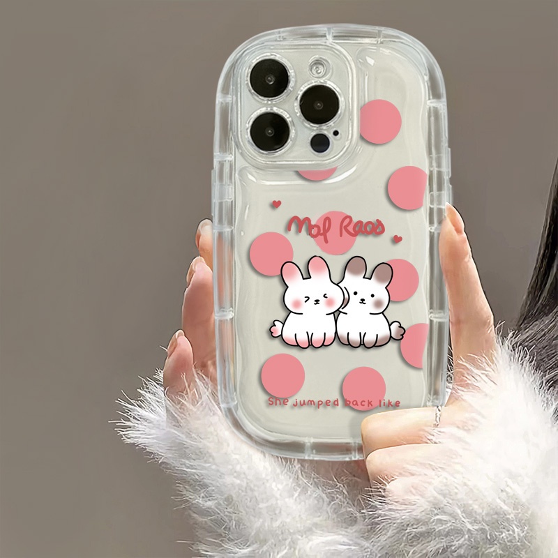 Casing Transparan Kucing Pasangan Lucu Kompatibel Untuk IPhone Casing13 12 11 14 Pro Max XS X XR 8 +7Plus Silikon Lembut Shockproof Casing Phone Cover Cell Precticer