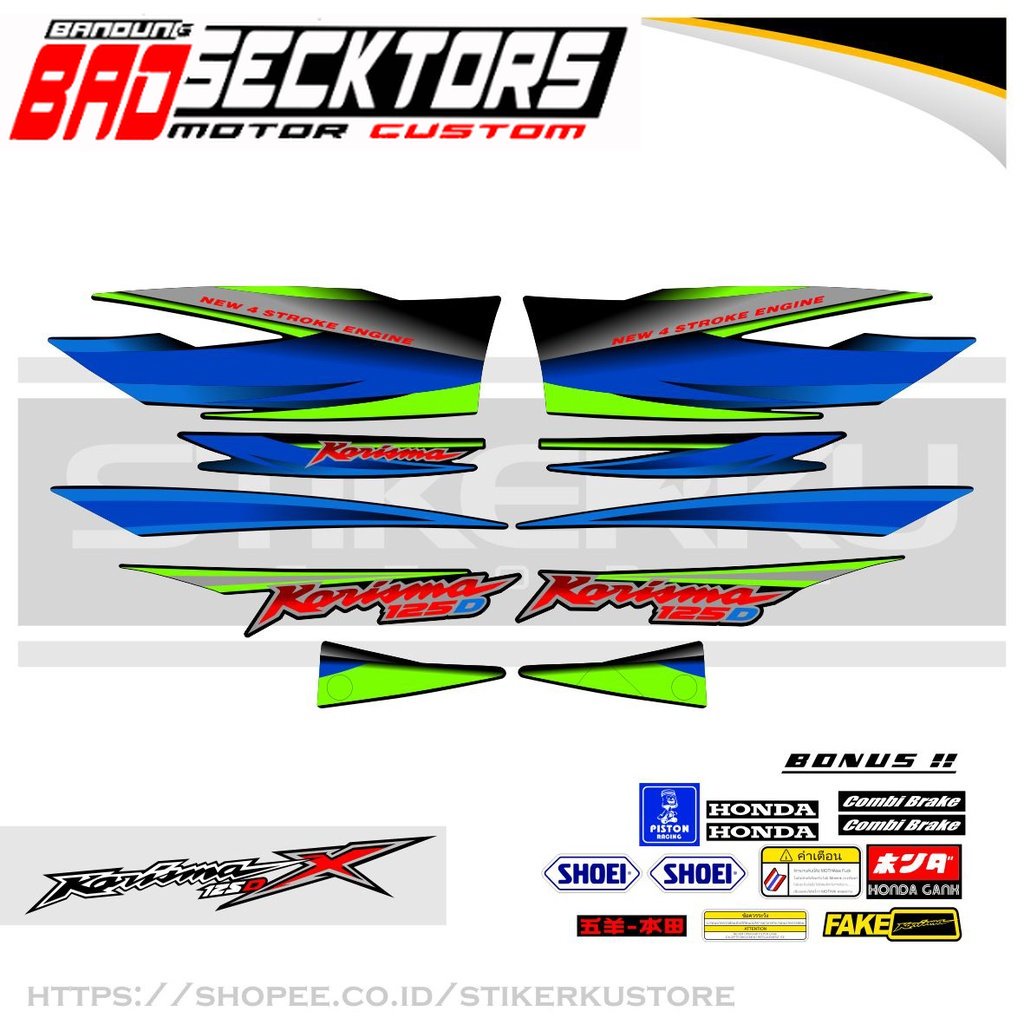 STRIPING KARISMA 125 D PART 7 / STIKER KARISMA 125 D / STICKER KARISMA 125 D  / SETIKER KARISMA 125 
