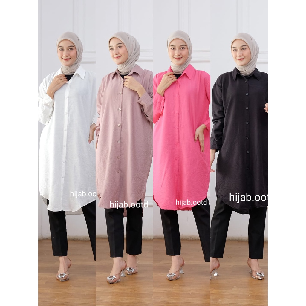 Lova Tunik Pololinen - Grace Tunik-  Long Tunik / Baju Tunik Korea / Korean Outfit