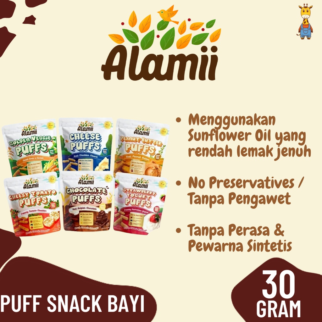 Alamii Puff Snack Bayi - Camilan Bayi - Snek Bayi - Snack Bayi