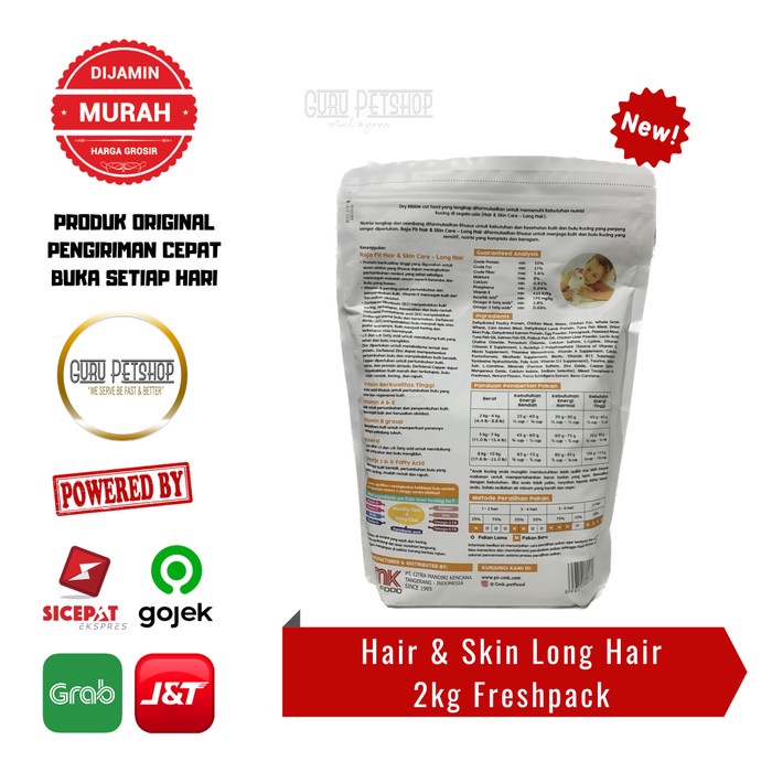 Raja Fit Hair And Skin Long Hair - Short Hair All Stages 2kg Freshpack