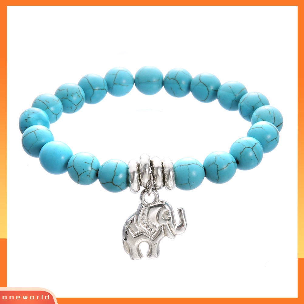 [WOD] Gajah Pesona Imitasi Pirus Manik-Manik Gelang Kaki Pantai Wanita Ankle Chain Foot Jewelry