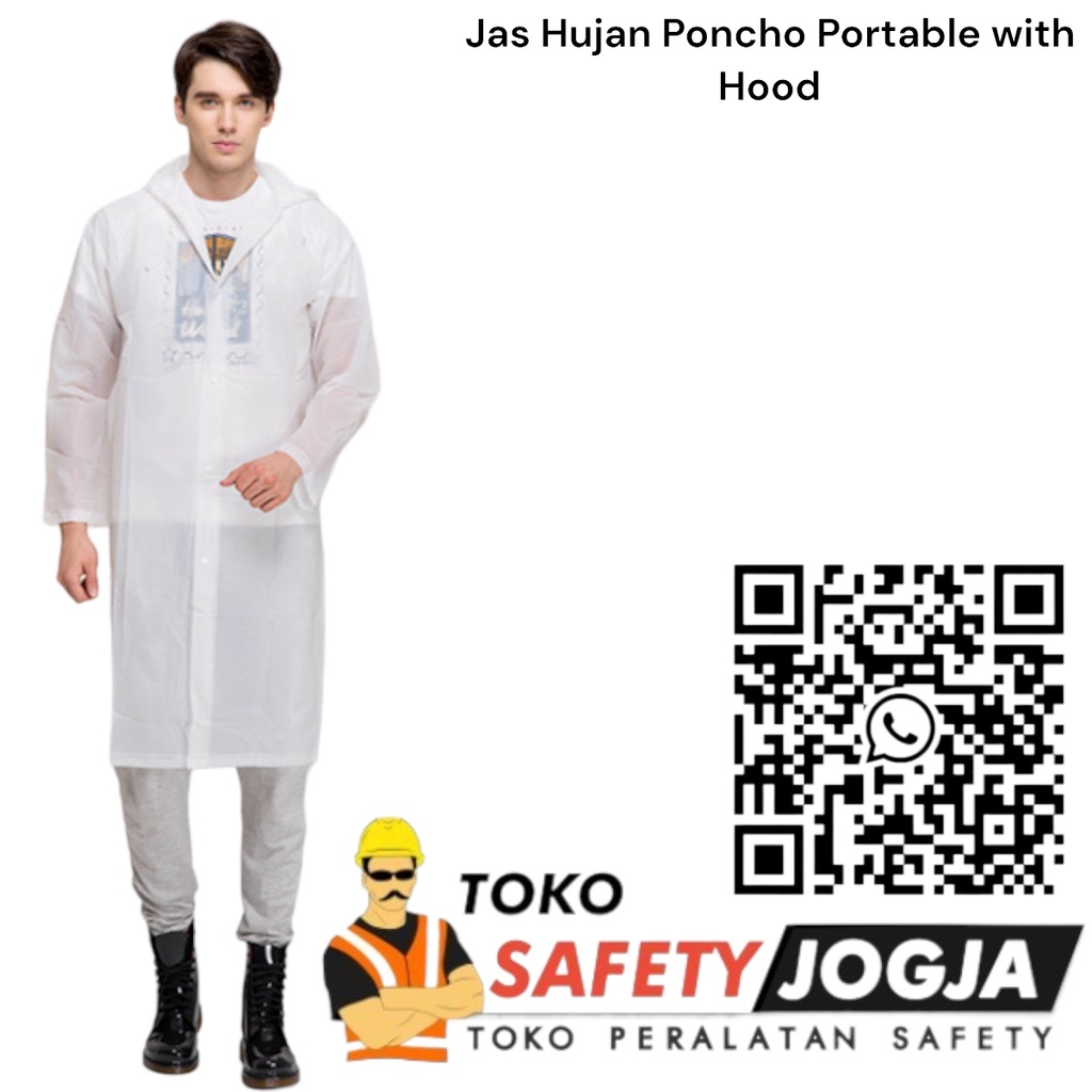 Jas Hujan Portable Poncho with Hood