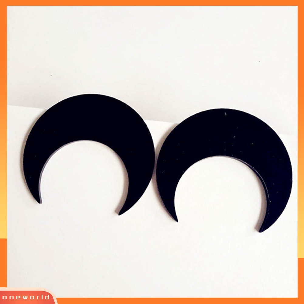 [WOD] Fashion Bulan Sabit Menjuntai Statement Stud Earrings Wanita Pesta Perhiasan Hadiah