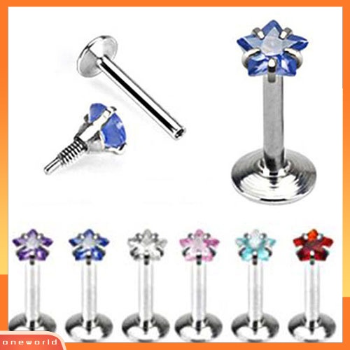 [WOD] Pentagram Wanita Telinga Tulang Rawan Stud Earring Barbel Perhiasan Tindik Tubuh Charm