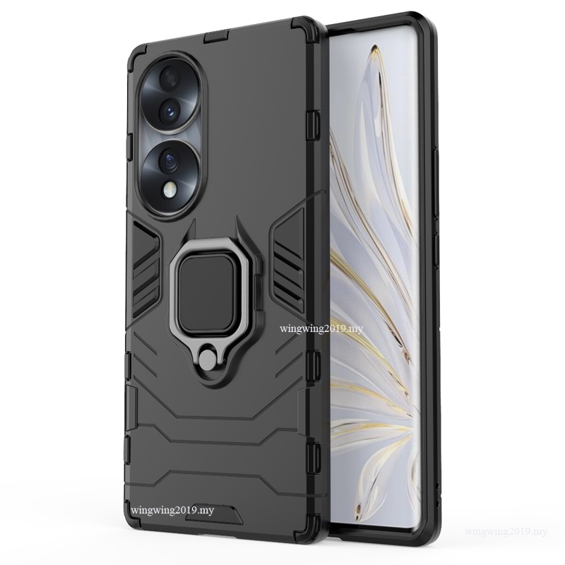 Casing Armor Shockproof Untuk Huawei Honor 70pro Cases Stand Holder Magnetic Phone Back Cover For Honor70 Honor70 Pro Fundas