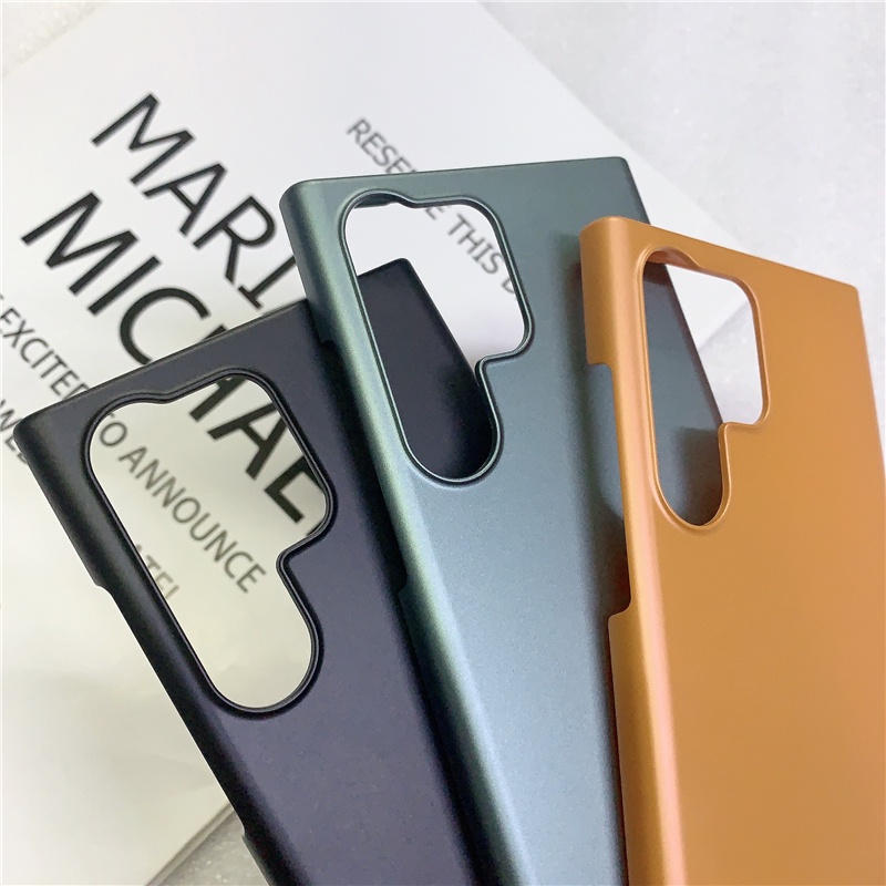 Casing PC Keras Ultra-Tipis Matte Untuk Samsung Galaxy S23 S22 Ultra S21 S20 FE S23plus