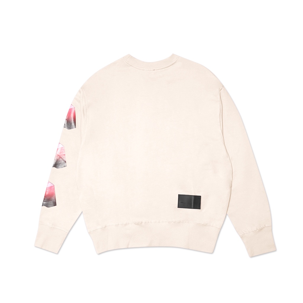 We11done Puff Logo Sweatshirt Cream