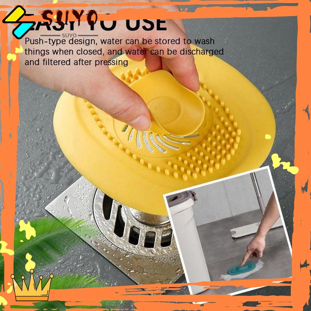 Suyo Drain Strainer 4warna Penangkap Rambut Dapur Kamar Mandi