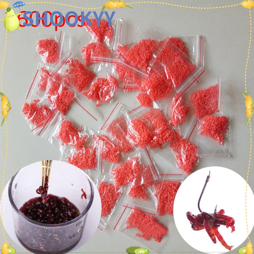 Chookyy 2600PCS =13bags Red Fish Tackle Rubber Bands High Quaility Artificial Tahan Lama Aksesoris Memancing