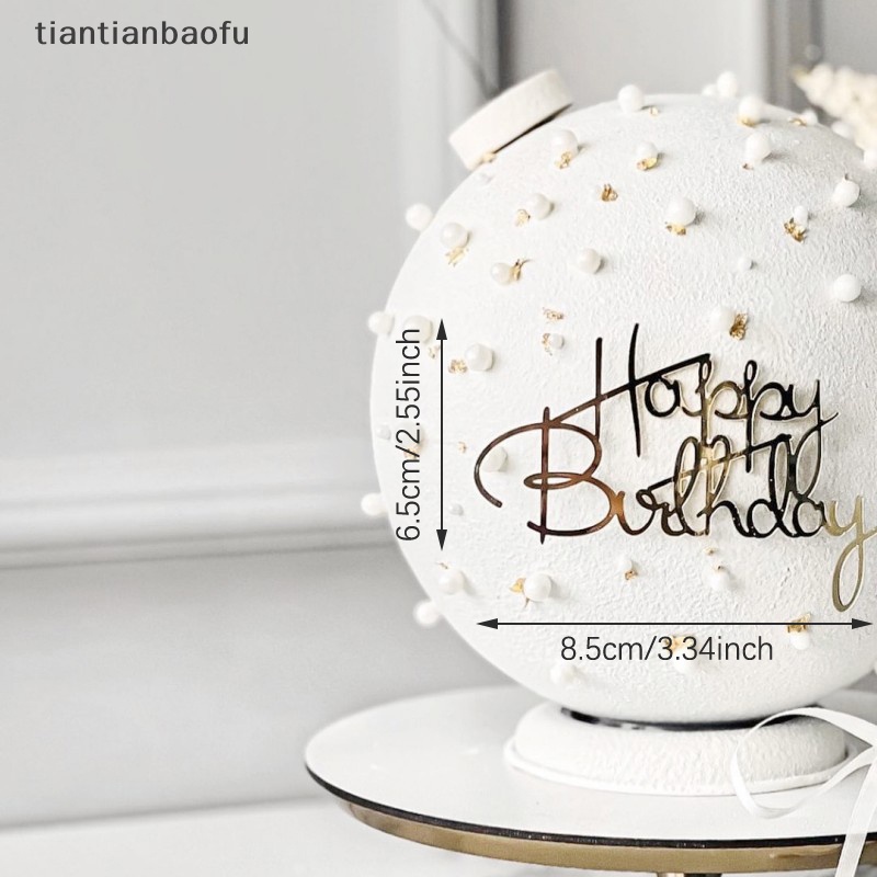 [tiantianbaofu] 1pc Glitter Hiasan Kue Ulang Tahun Cupcake Topper Cupcake Dessert Decor Supply Butik